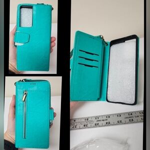 S21 Ultra‎ Phone Case Wallet Blue New